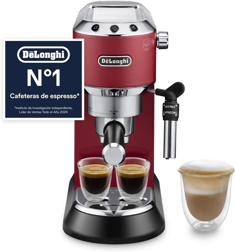 De'Longhi Dedica Style - Cafetera Espresso Manual Compacta con Espumador