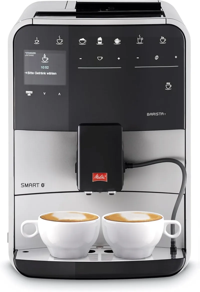 Melitta Barista T Smart F831-101 - Cafetera superautomática con App Connect, pantalla táctil, 18 recetas, 1,8 L