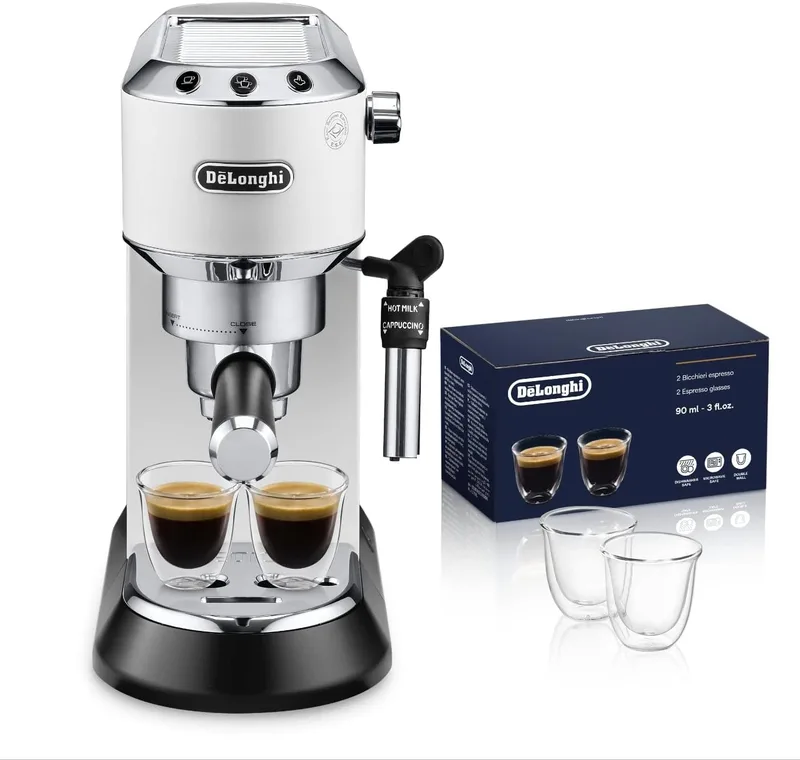 De'Longhi Dedica EC685.W, cafetera espresso con bomba (acabado blanco)