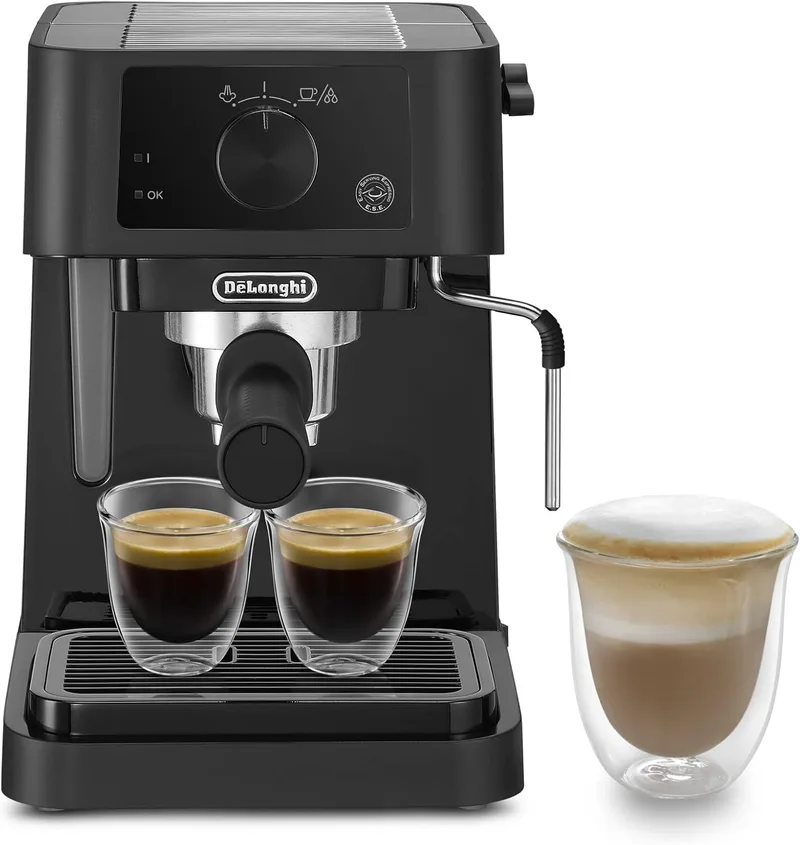 De'Longhi Stilosa – Cafetera espresso manual, color negro