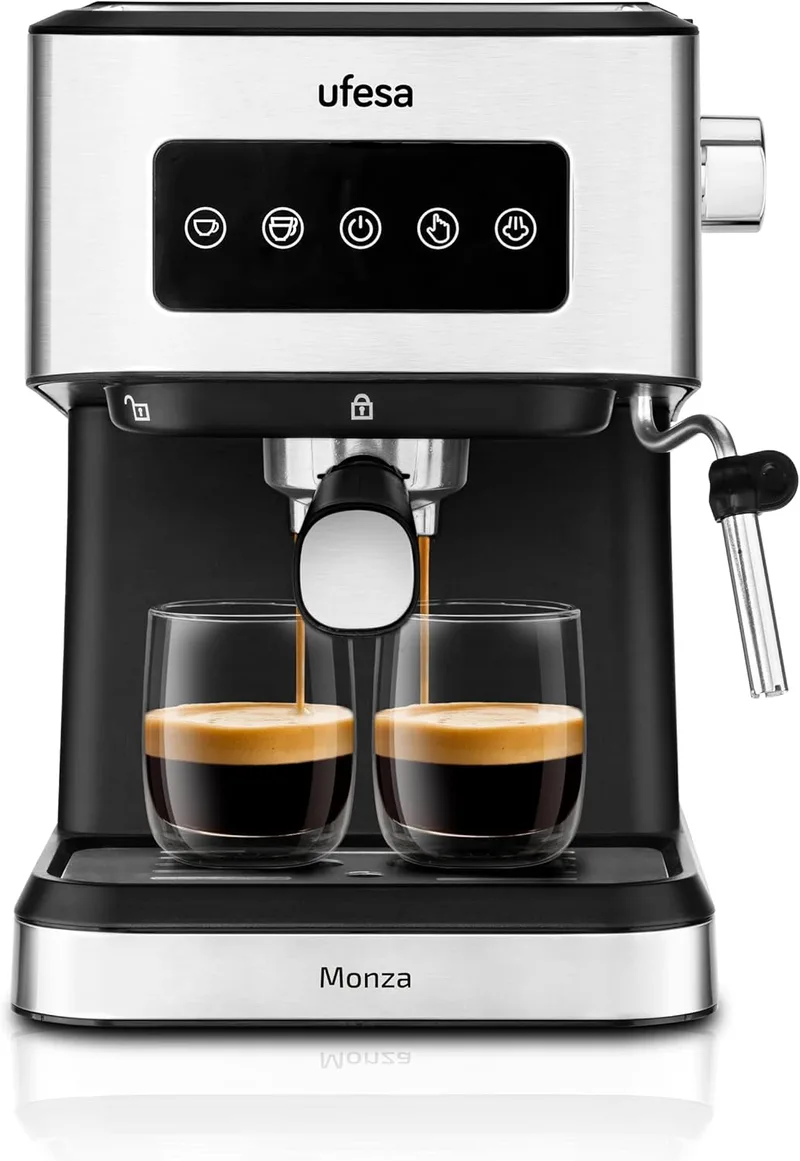 Ufesa Monza, cafetera espresso y cappuccino con vaporizador