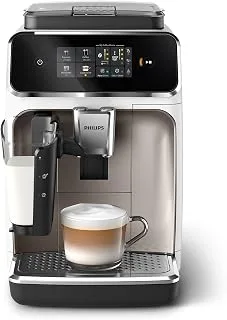 Philips 2300 LatteGo, cafetera superautomática, blanco cromo